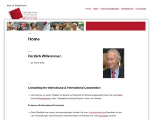 Prof. Dr. Eckart Koch - Hocvhschule für angewandte Wissenschaften München Prof. Dr. Eckart Koch - Hocvhschule für angewandte Wissenschaften München