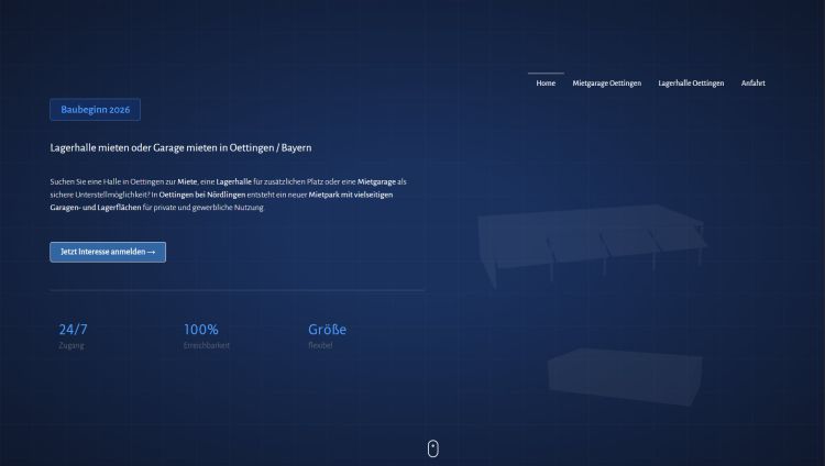 Mietgarage Oettingen und Lagerhalle Oettingen mieten